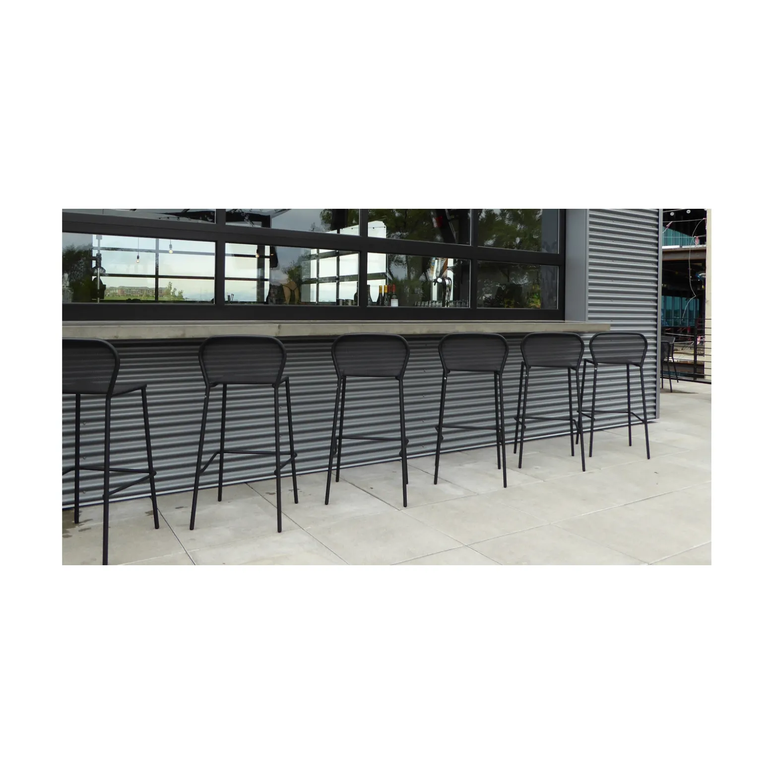 Darwin Steel Stacking Outdoor Barstool