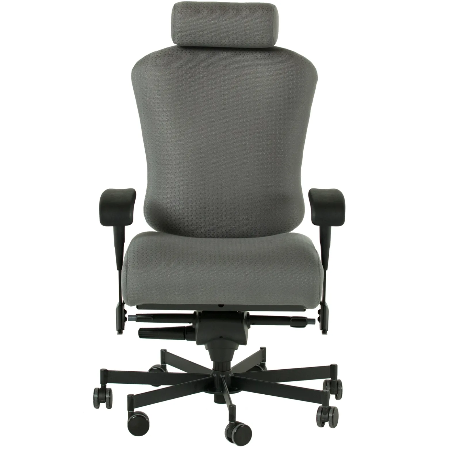 Dauerhaft 24/7 Fabric Chair with Headrest and Pivot Arms