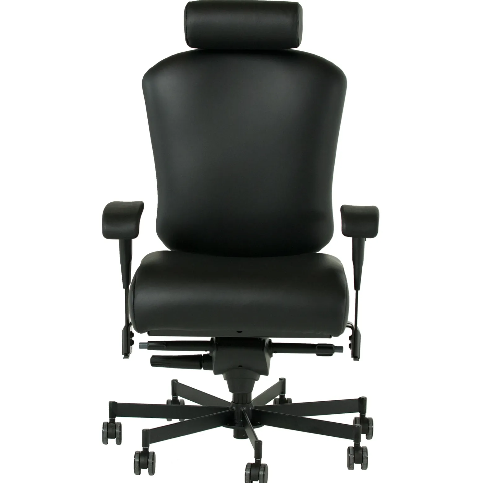 Dauerhaft 24/7 Faux Leather Chair with Headrest and Pivot Arms