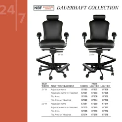Dauerhaft 24/7 Two-Step Fabric Stool with Pivot Arms - 21