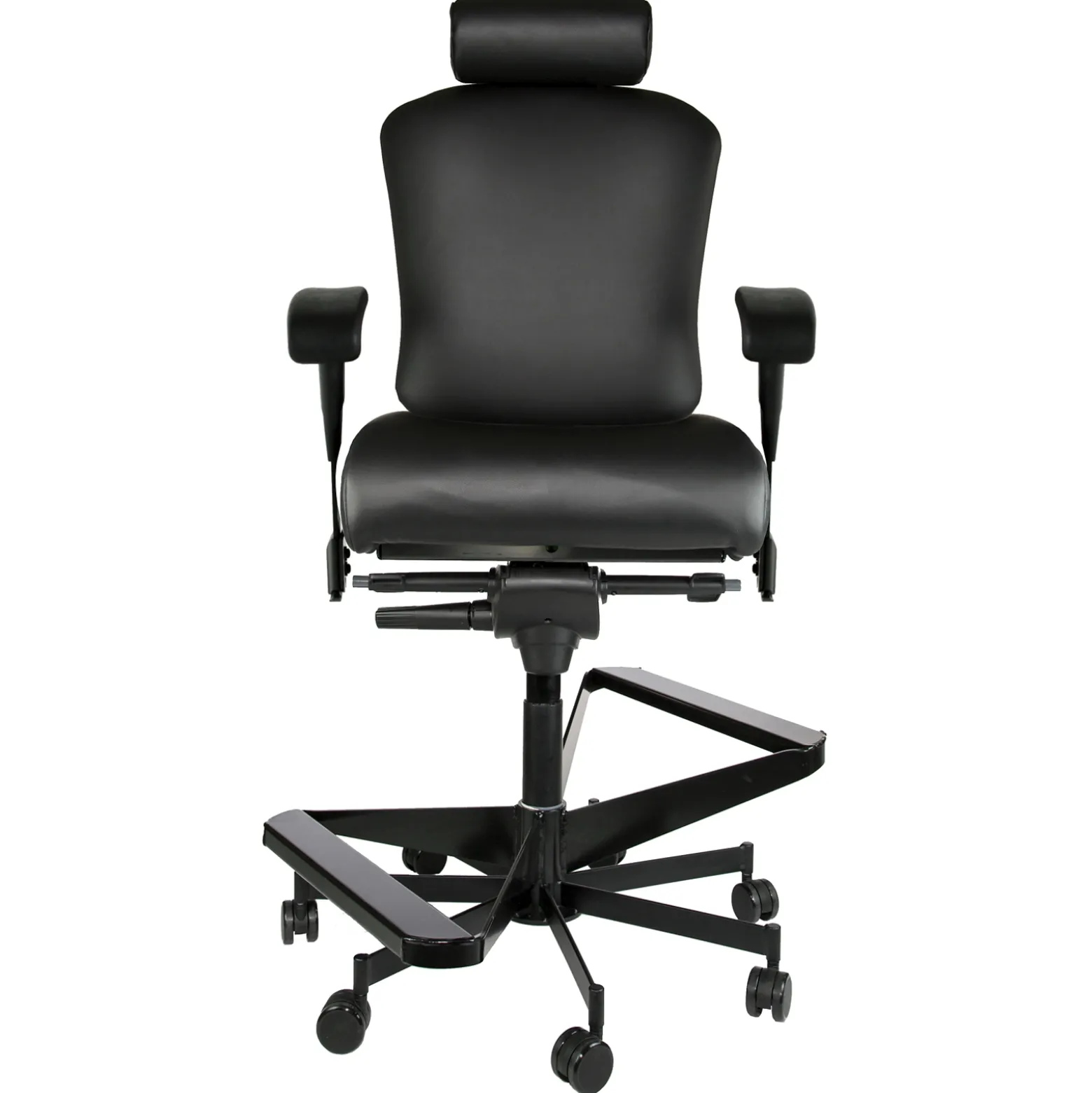 Dauerhaft 24/7 Two-Step Stool with Pivot Arms and Headrest - 21"W Seat