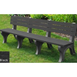 Deluxe Plastic Bench with Back 8'