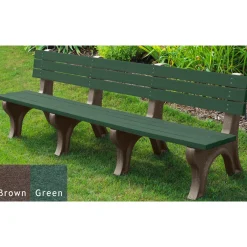 Deluxe Plastic Bench with Back 8'