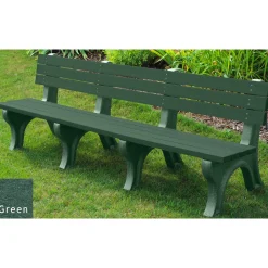 Deluxe Plastic Bench with Back 8'
