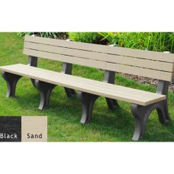 Deluxe Plastic Bench with Back 8'
