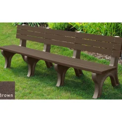 Deluxe Plastic Bench with Back 8'