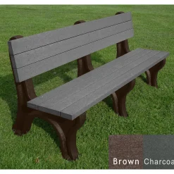 Deluxe Recycled Plastic Bench with Back 6'