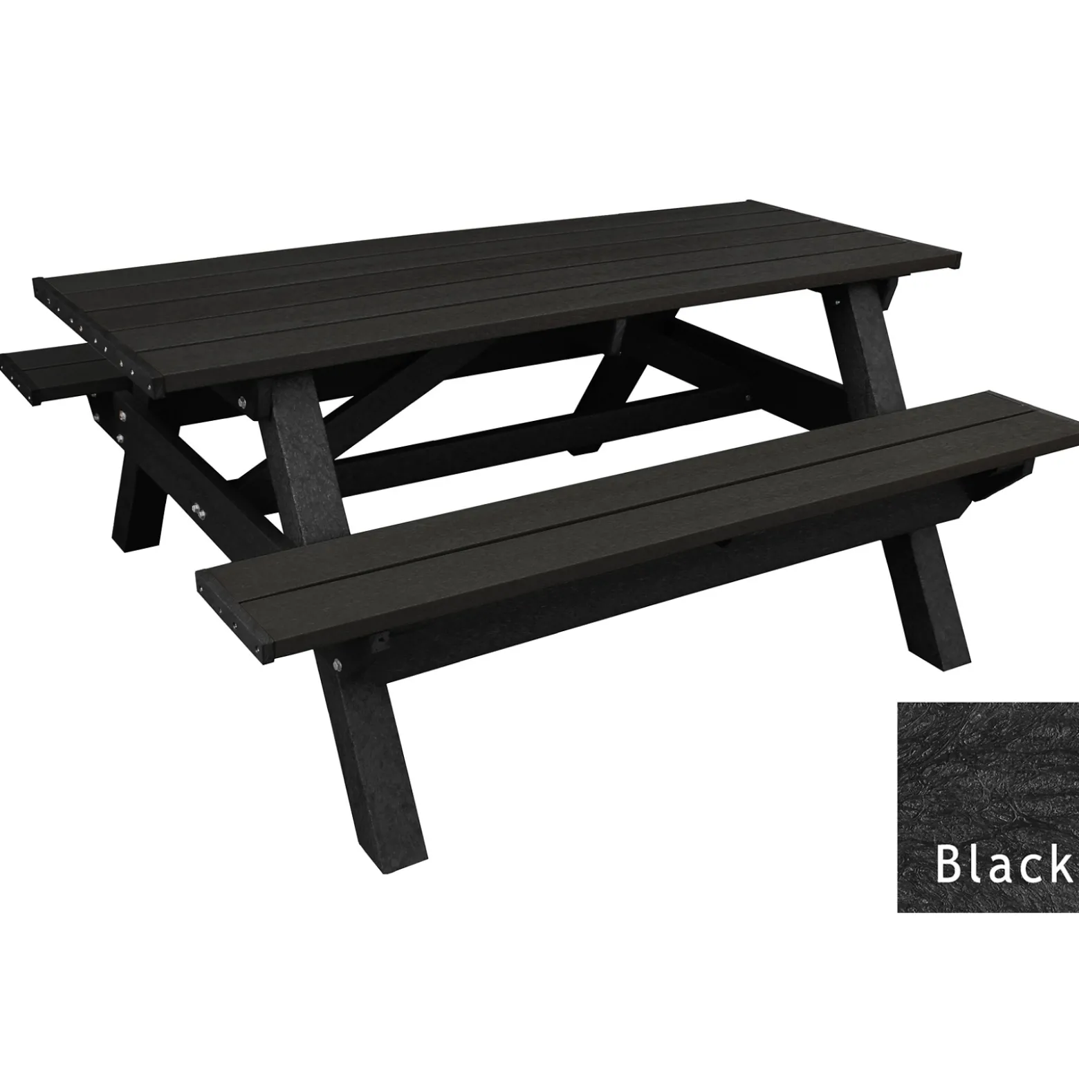 Deluxe Recycled Plastic Picnic Table - 72"W x 61"D