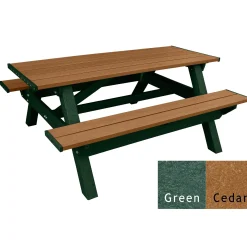 Deluxe Recycled Plastic Picnic Table - 72