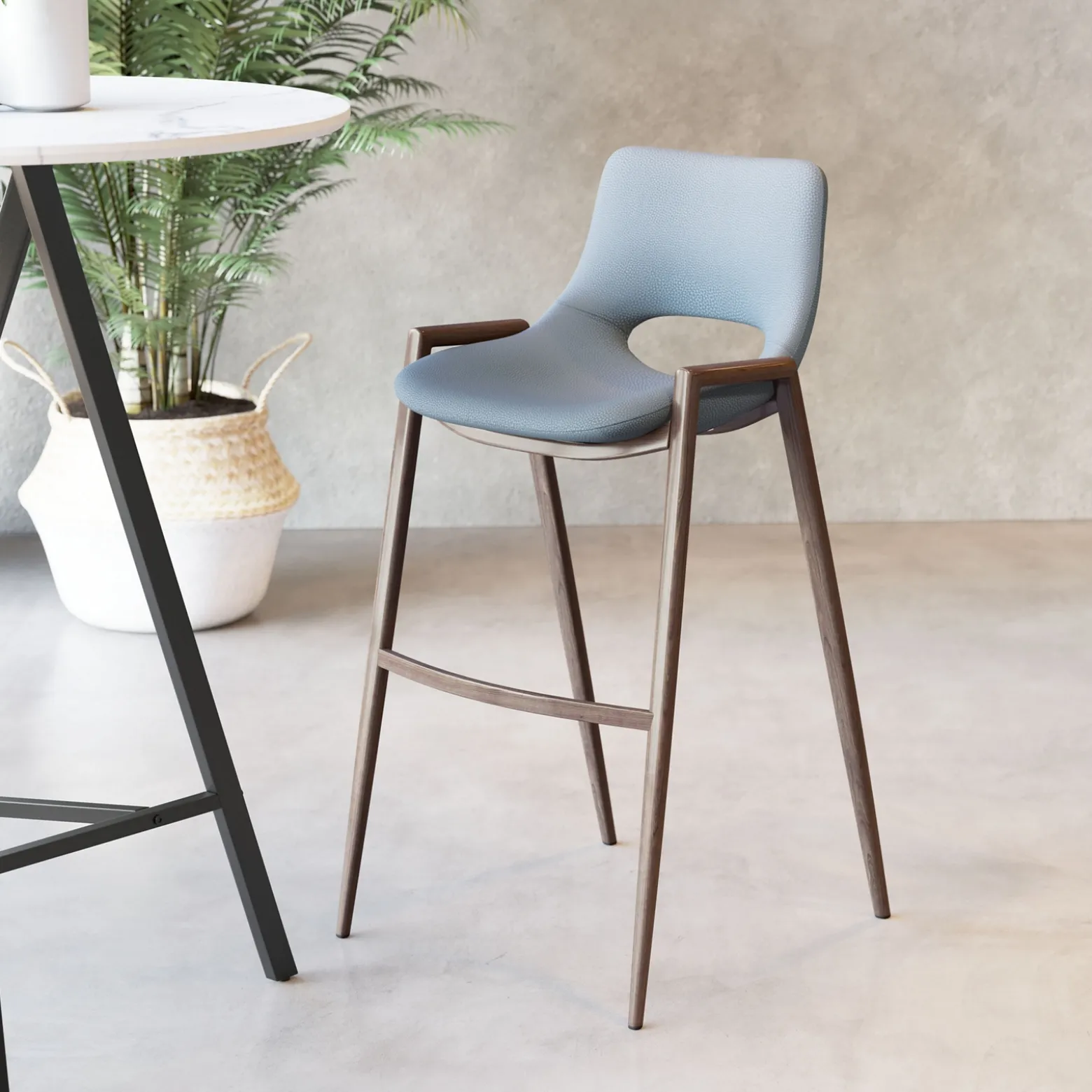 Desi Upholstered Barstool - Set of Two