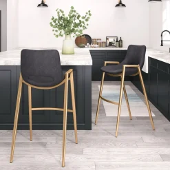 Desi Upholstered Barstool - Set of Two