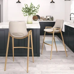 Desi Upholstered Barstool - Set of Two