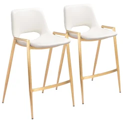 Desi Upholstered Counter Stool - Set of Two