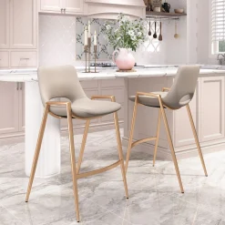 Desi Upholstered Counter Stool - Set of Two