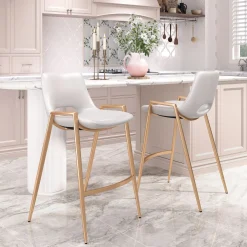 Desi Upholstered Counter Stool - Set of Two