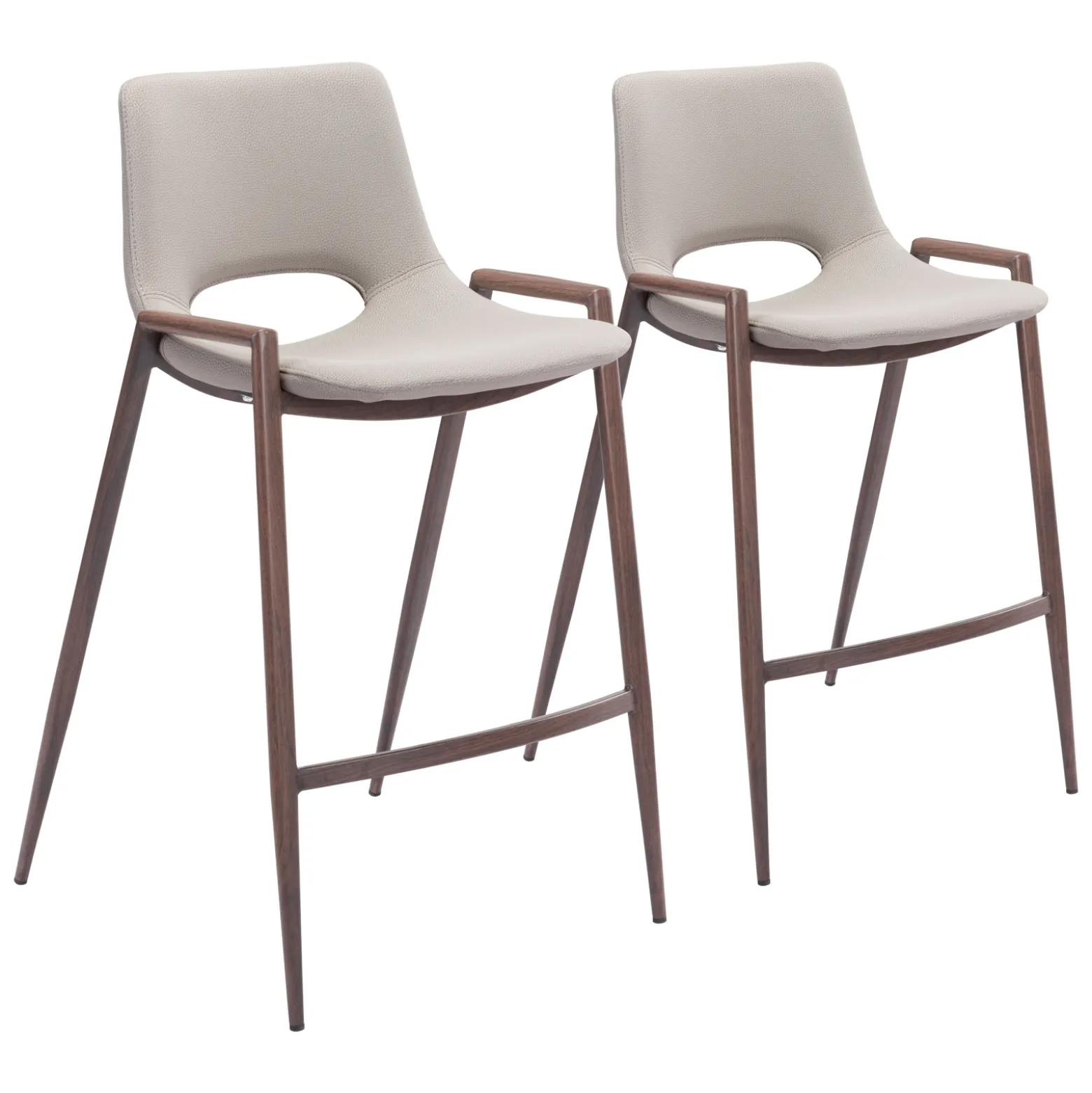 Desi Upholstered Counter Stool - Set of Two
