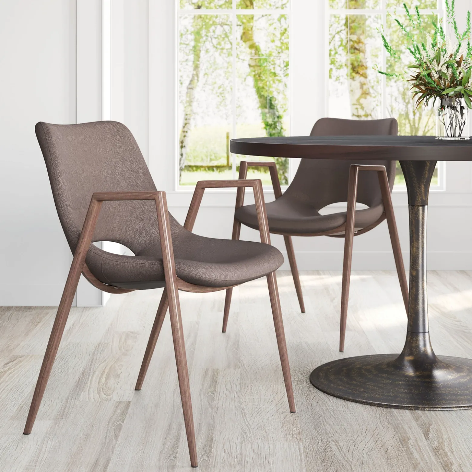 Desi Upholstered Dining Chair - Set of Two