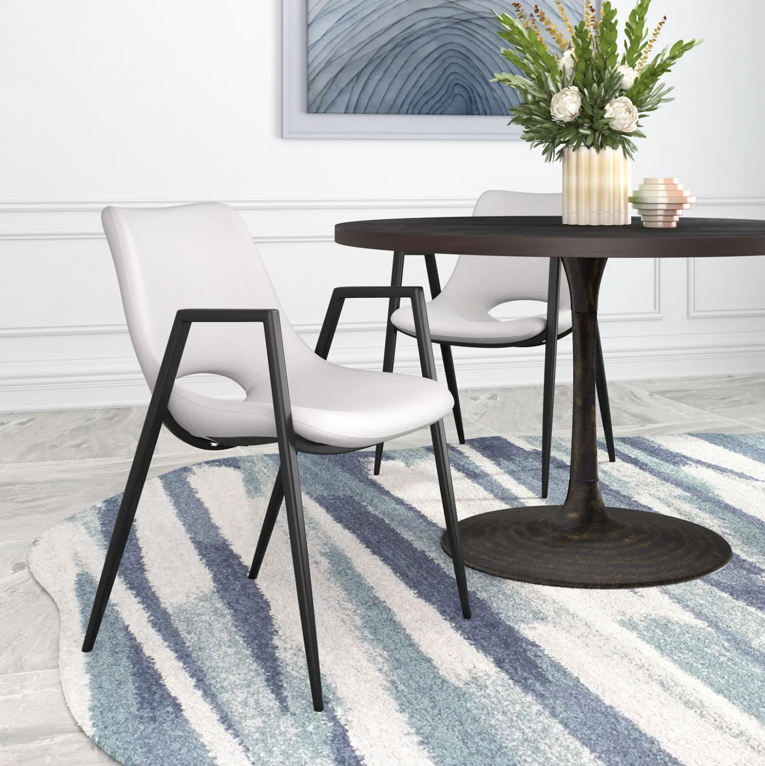 Desi Upholstered Dining Chair - Set of Two