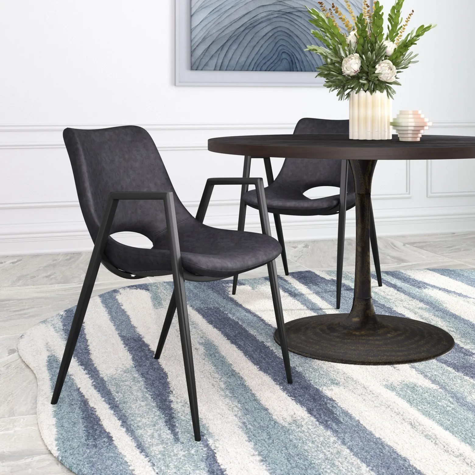 Desi Upholstered Dining Chair - Set of Two