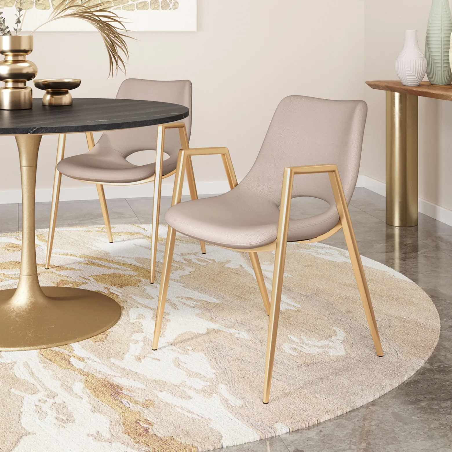 Desi Upholstered Dining Chair - Set of Two