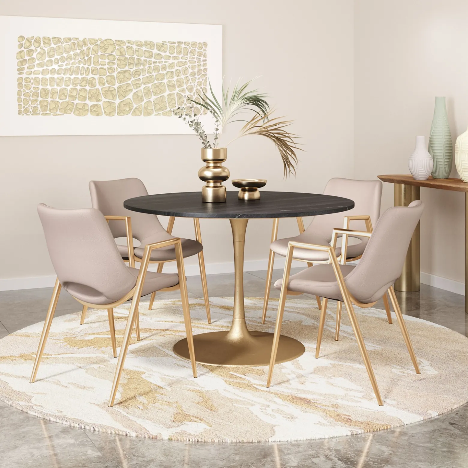 Desi Upholstered Dining Chair - Set of Two