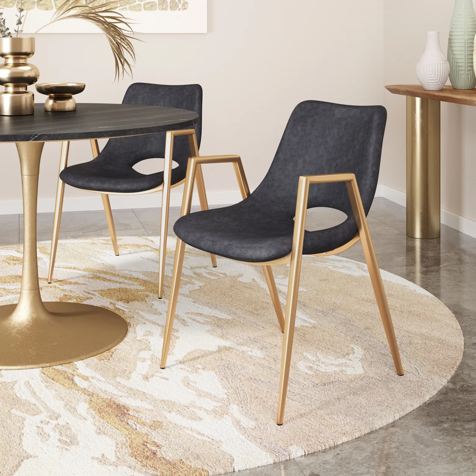 Desi Upholstered Dining Chair - Set of Two