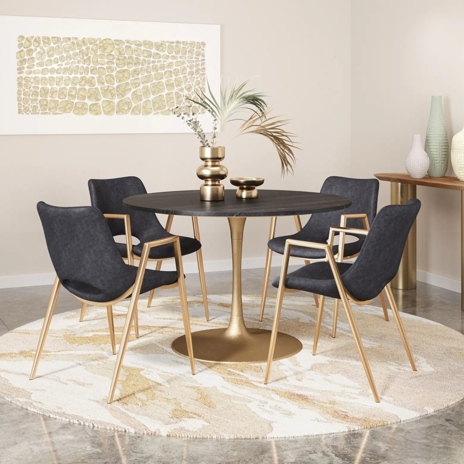 Desi Upholstered Dining Chair - Set of Two