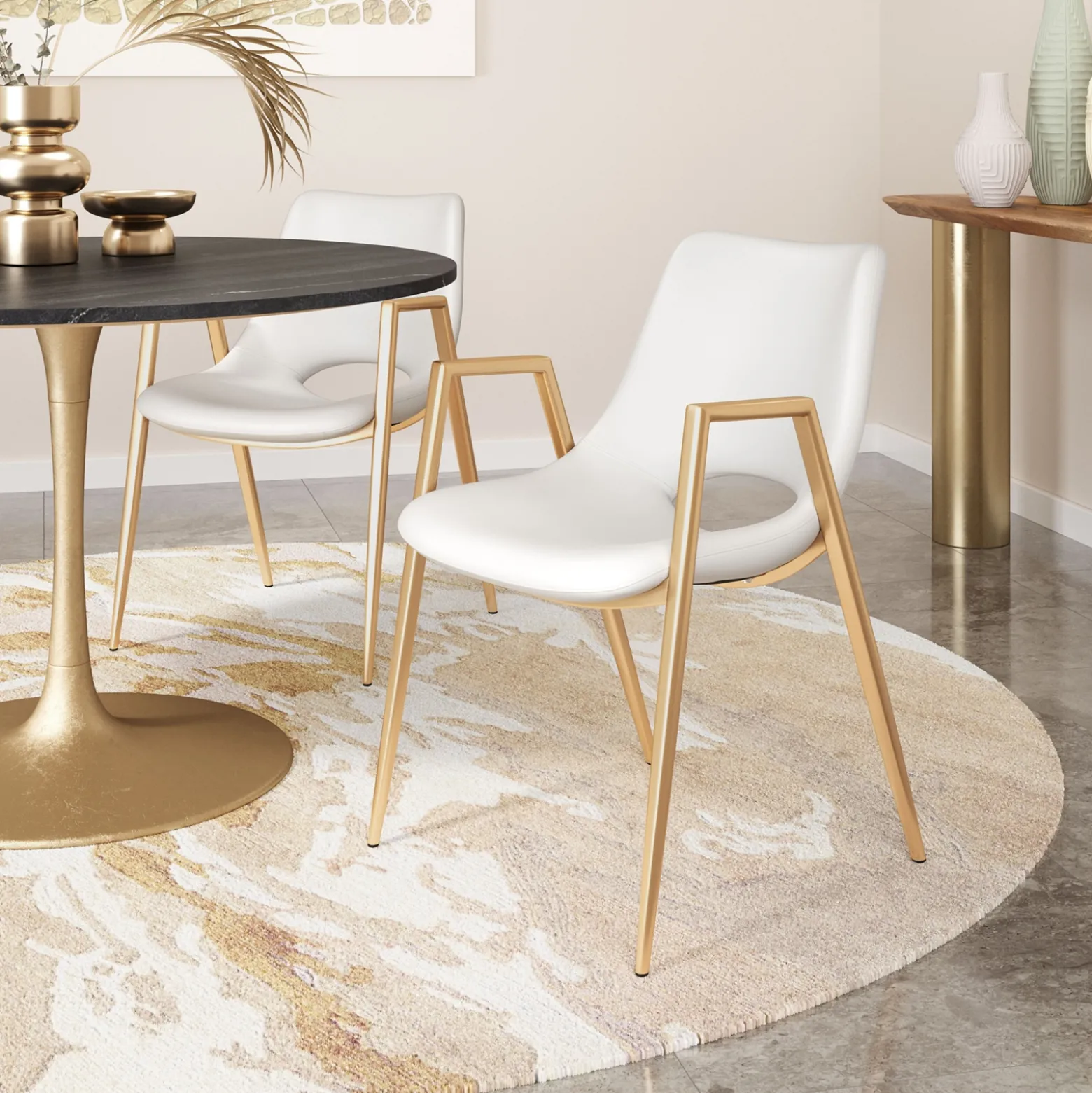 Desi Upholstered Dining Chair - Set of Two