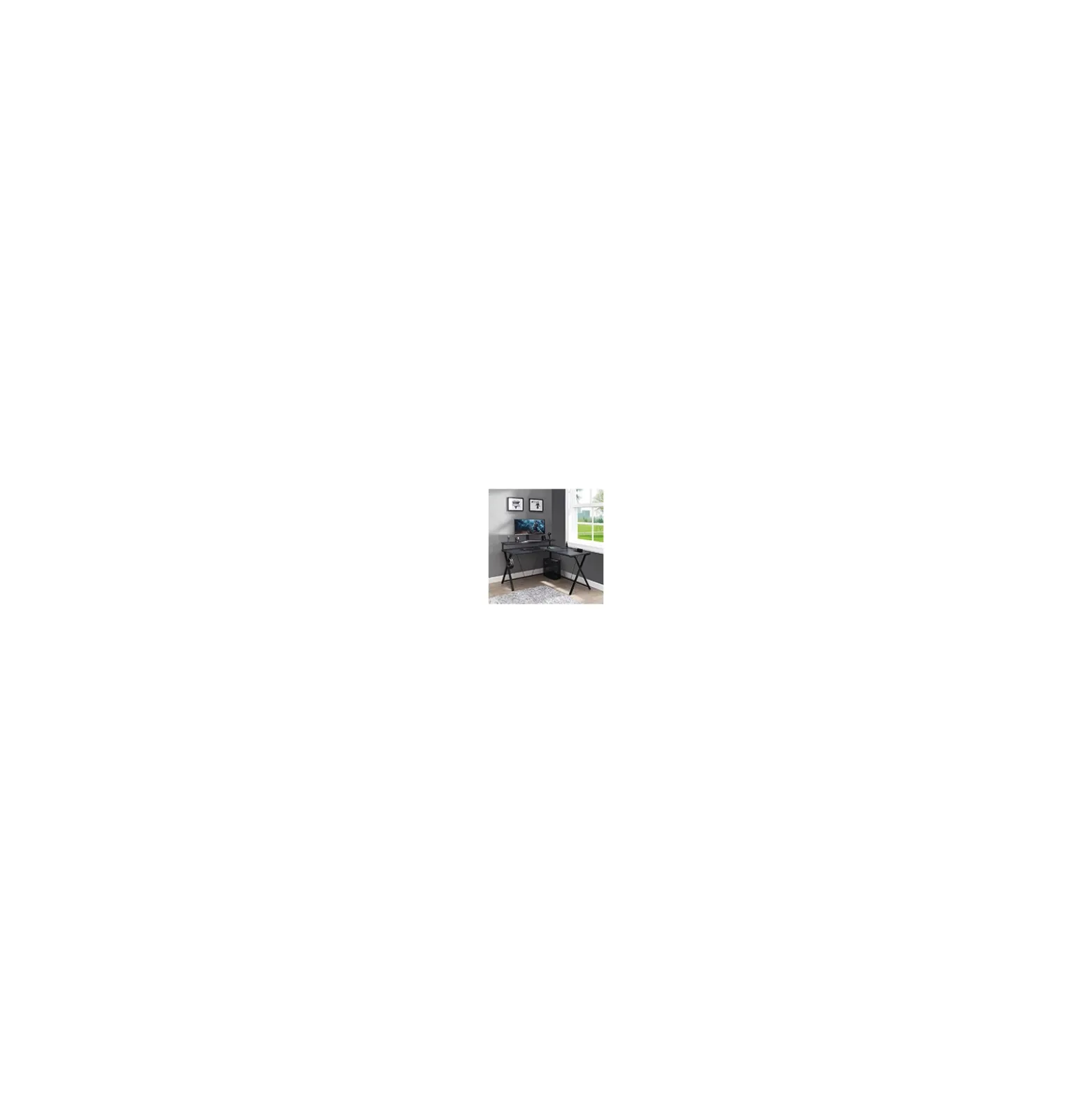 DesignLab Checkpoint L-Shape Gaming Desk - 54"Wx54"D