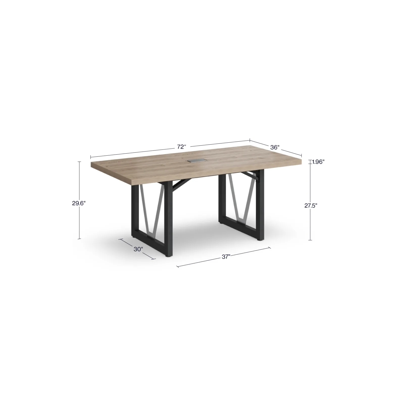 District 6' Conference Table - 72"W x 36"D