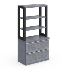 District Bookcase and Lateral File Set - 36"W x 20"D x 72"H