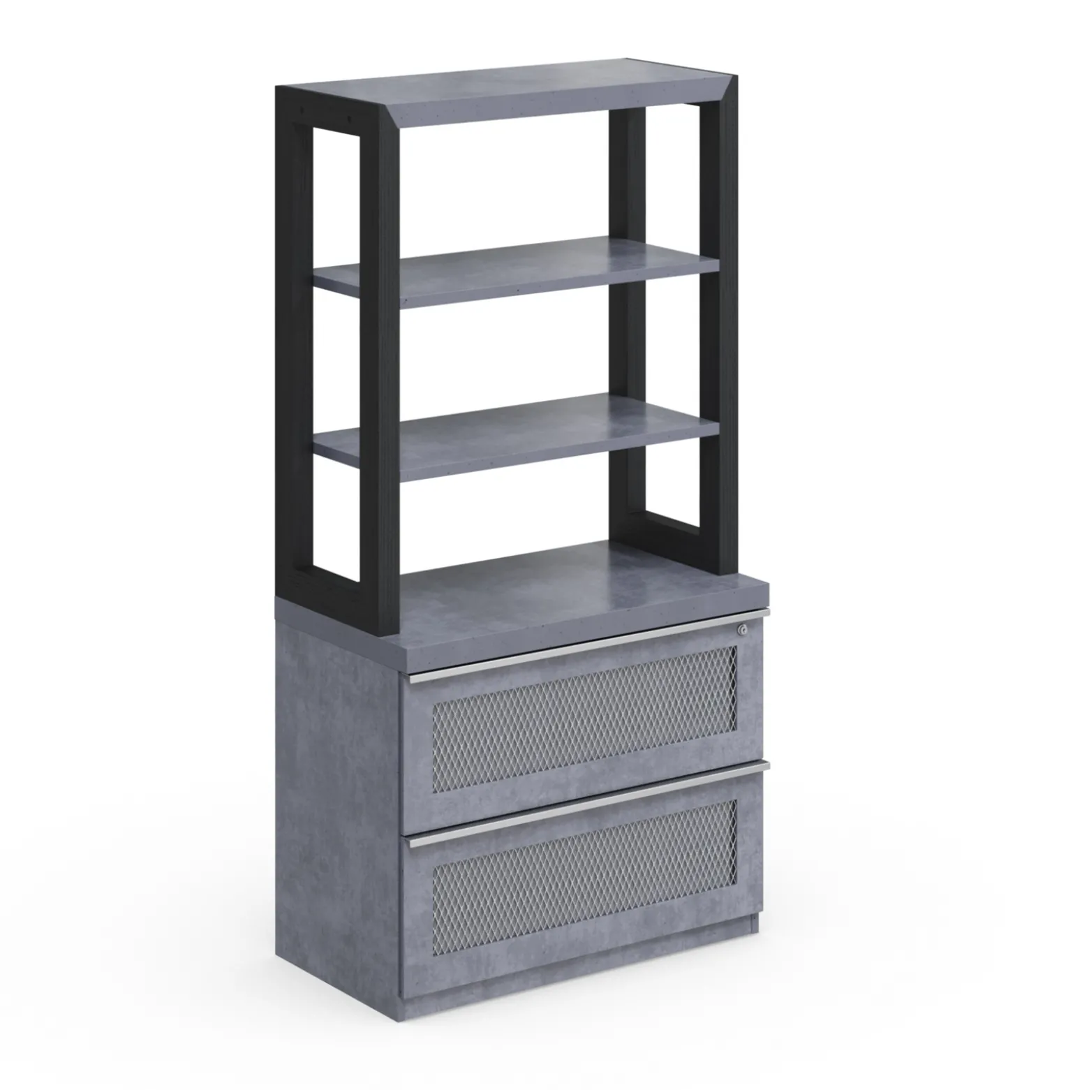 District Bookcase and Lateral File Set - 36"W x 20"D x 72"H