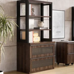 District Bookcase and Lateral File Set - 36"W x 20"D x 72"H