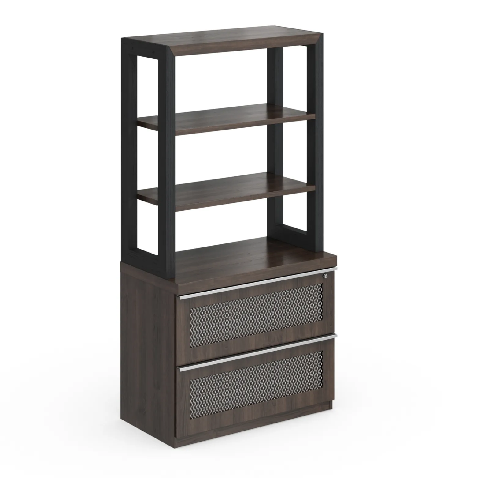 District Bookcase and Lateral File Set - 36"W x 20"D x 72"H