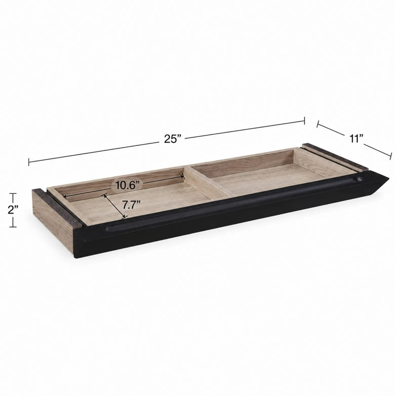 District Center Drawer for Height Adjustable Standing Desk - 25"W x 11"D