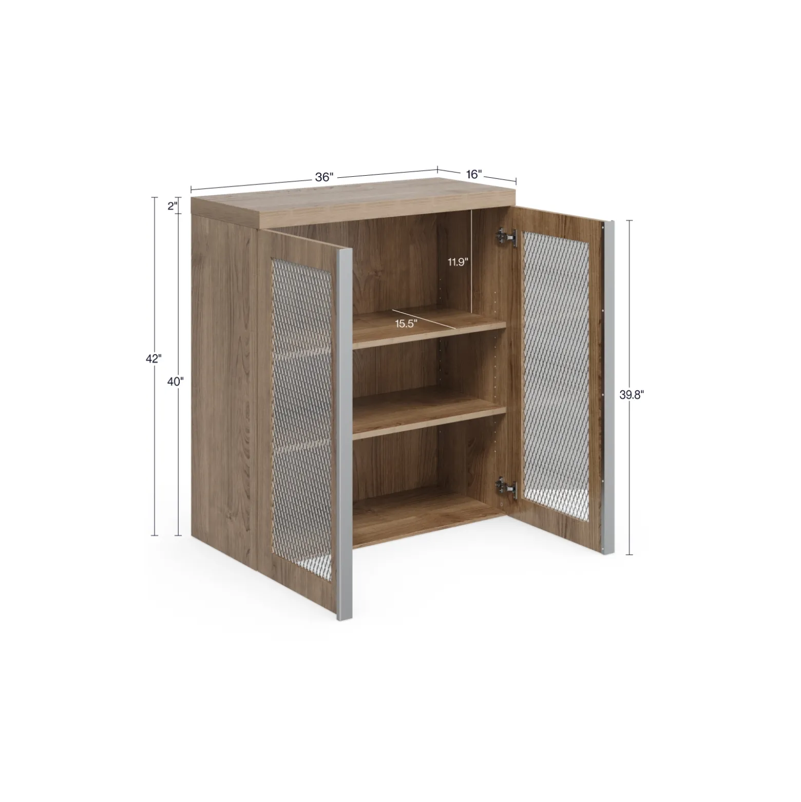District Display Cabinet - 36"W x 16"D x 42"H