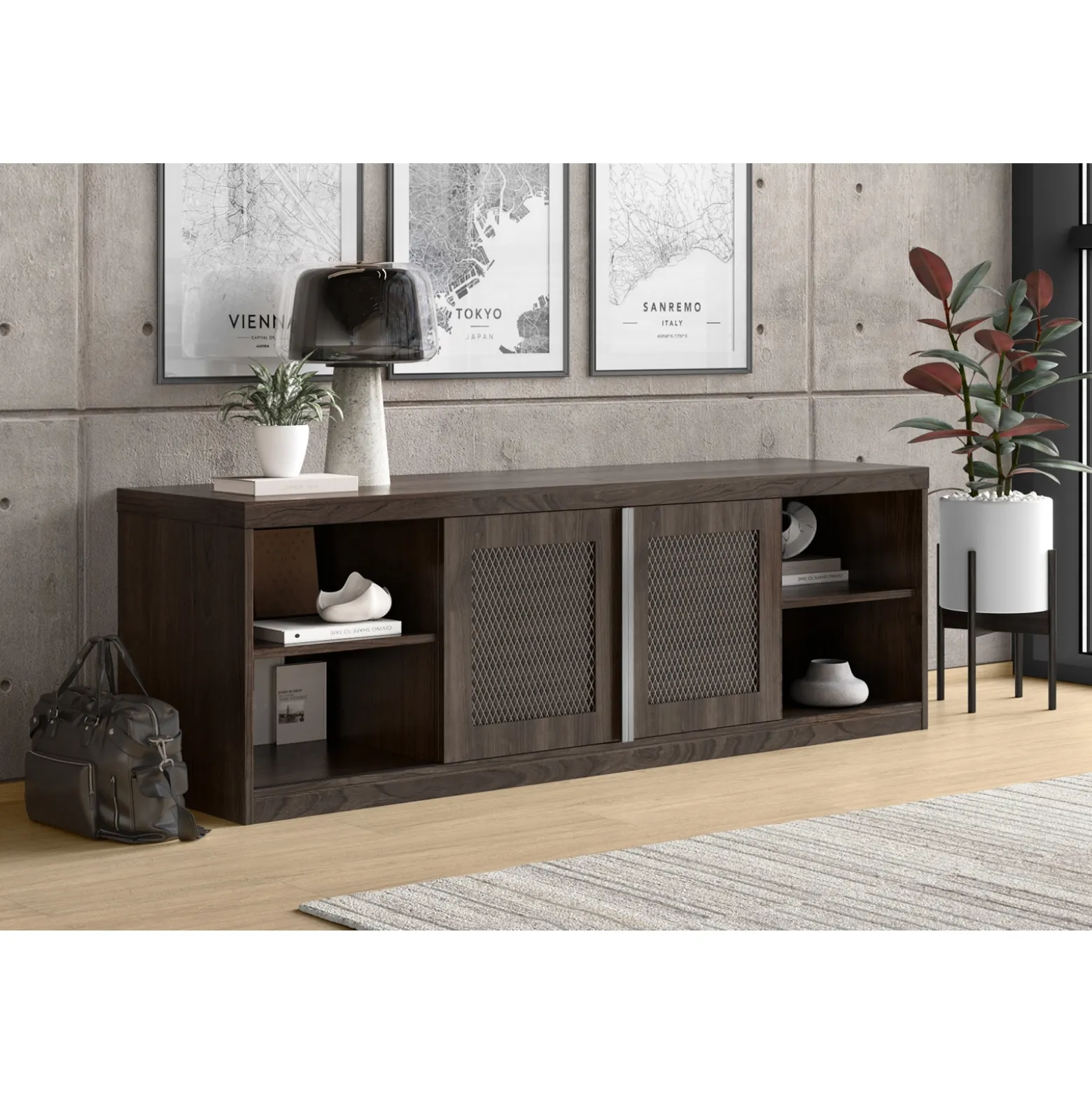 District Low Storage Credenza - 72"W x 20"D x 24"H