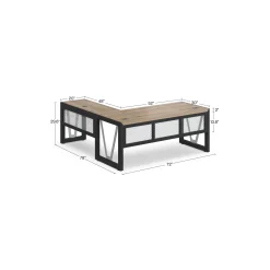 District L-Shaped Desk with Right Return - 72