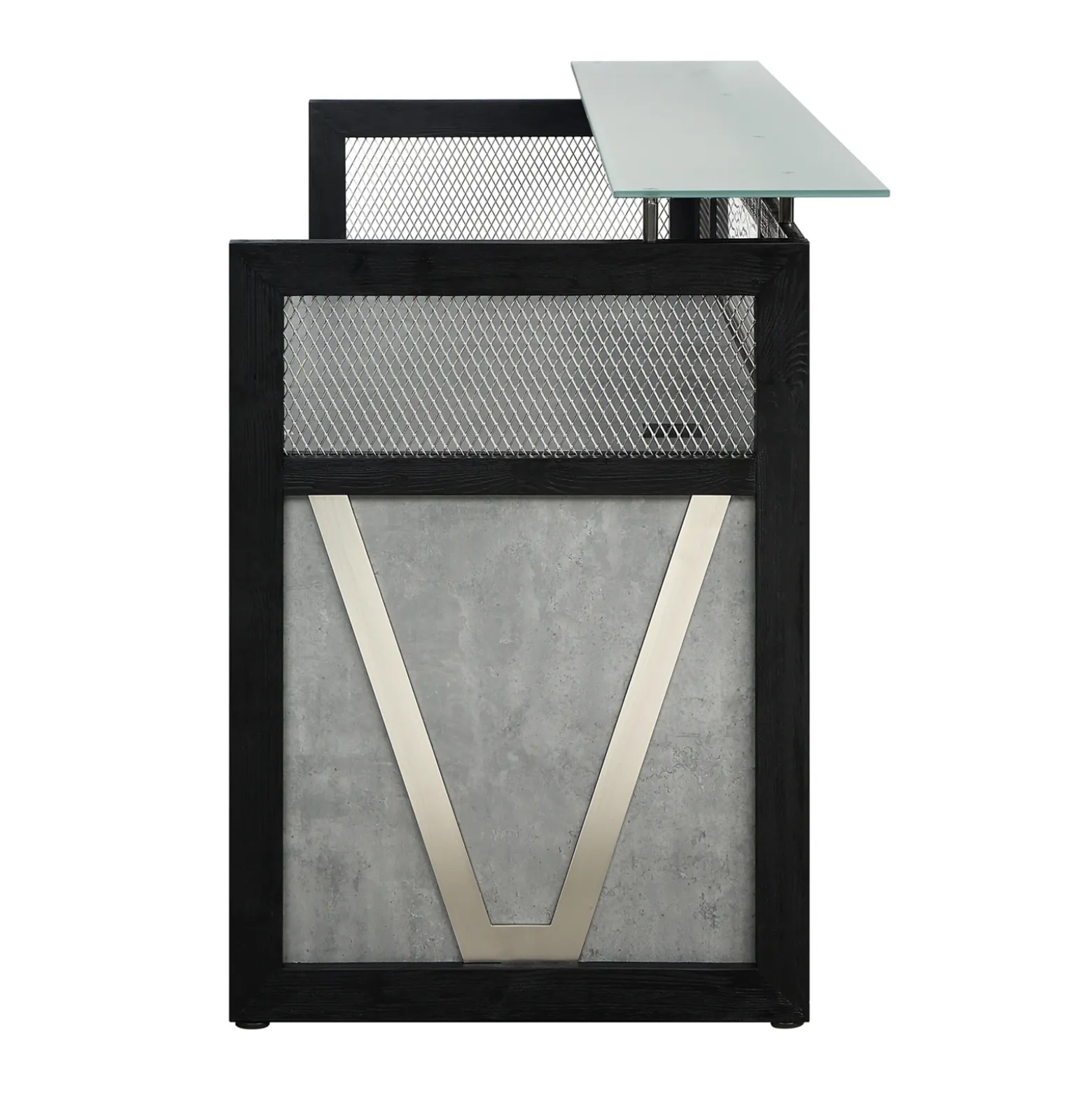 District Reception Desk with Power - 87"W x 30"D