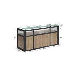 District Reception Desk with Power - 87