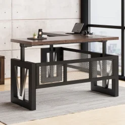 District Reversible Height Adjustable L-Shaped Standing Desk - 72"W x 78"D