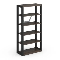 District 5-Shelf Bookcase - 36"W x 16"D x 72"H