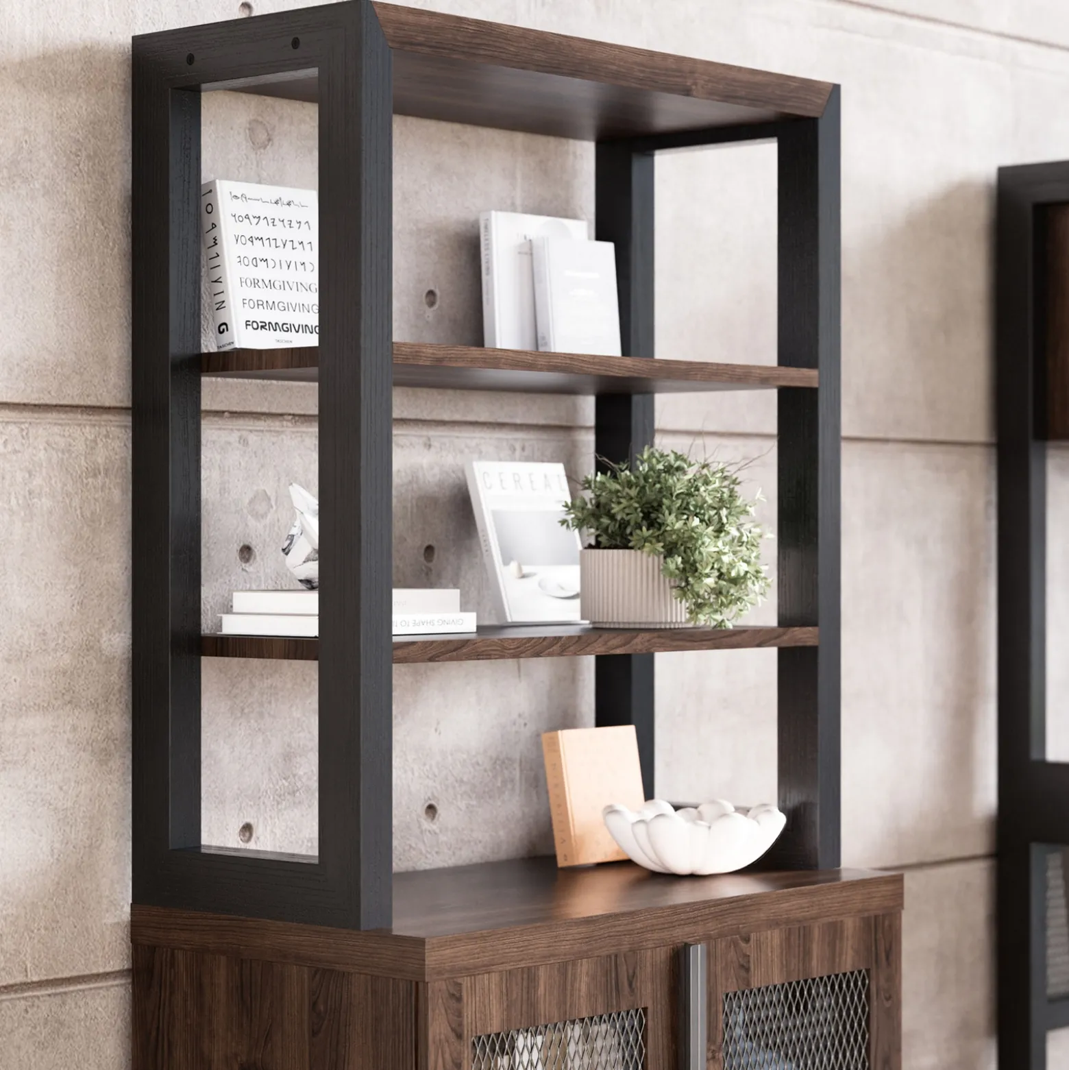 District 3-Shelf Bookcase - 36"W x 16"D x 42"H