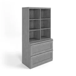 District Stacking Shelf & Lateral File Set - 36"Wx71.5"H