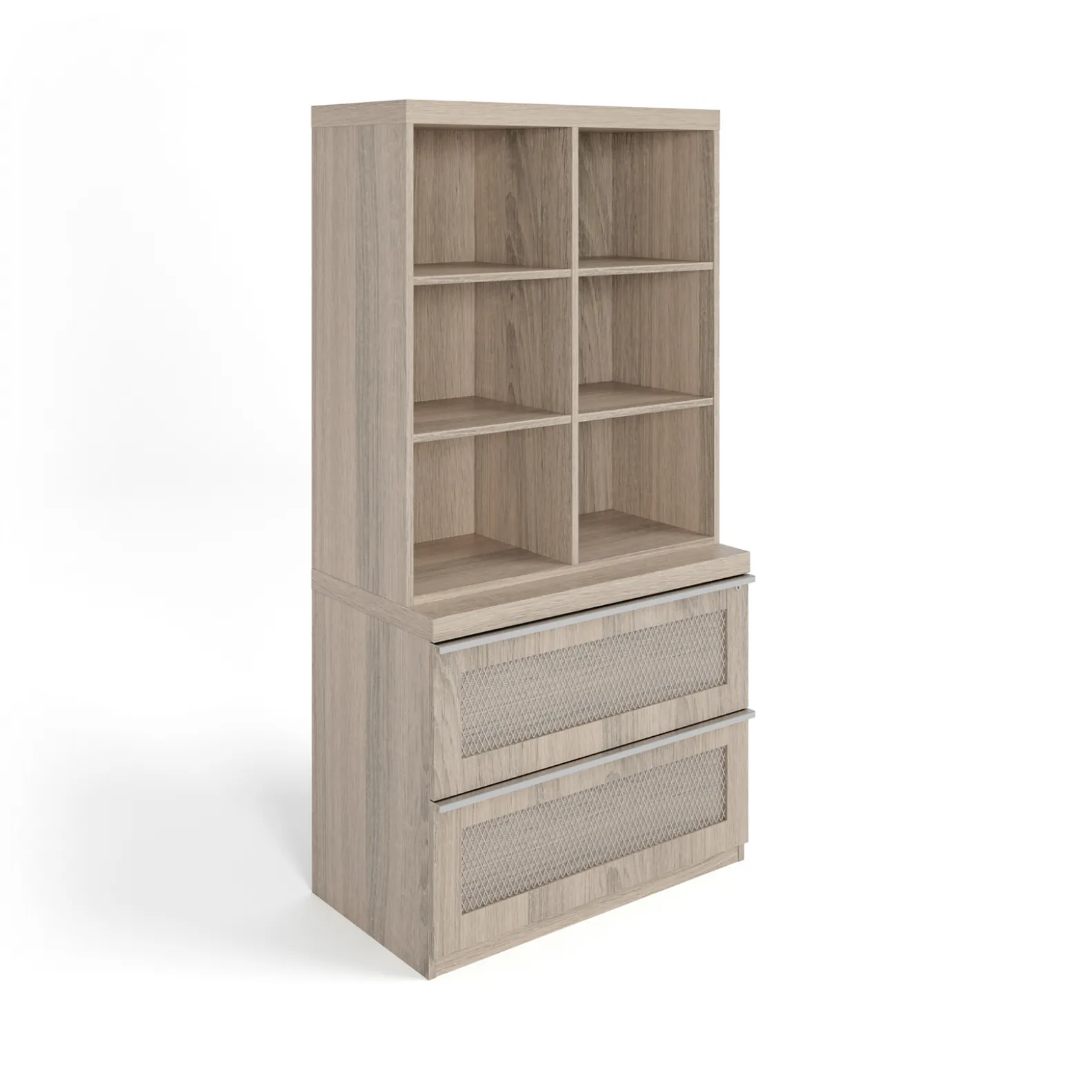 District Stacking Shelf & Lateral File Set - 36"Wx71.5"H