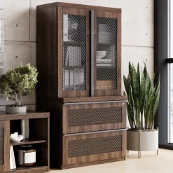District Storage Cabinet and Lateral File Set - 36"W x 20"D x 72"H