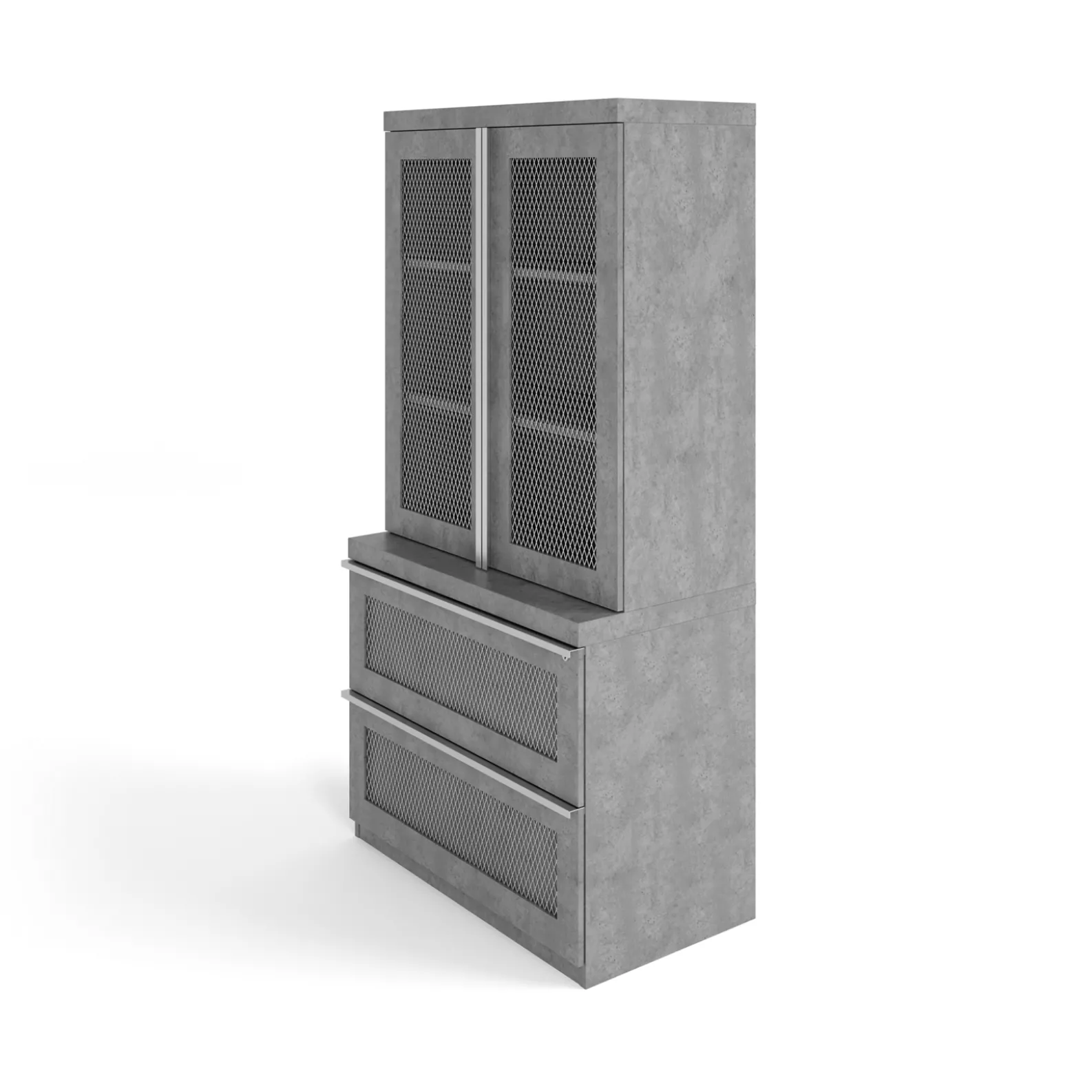 District Storage Cabinet and Lateral File Set - 36"W x 20"D x 72"H