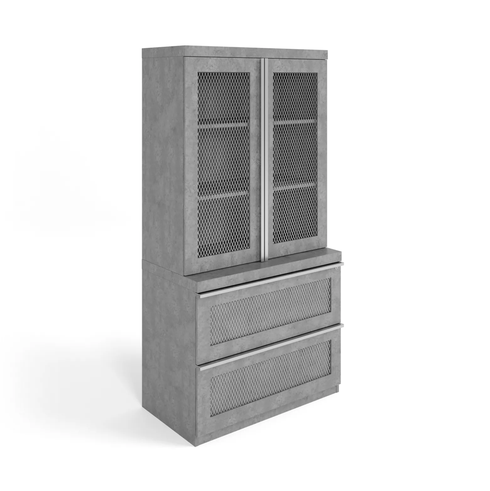 District Storage Cabinet and Lateral File Set - 36"W x 20"D x 72"H