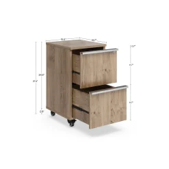 District Two Drawer Mobile File Pedestal - 20