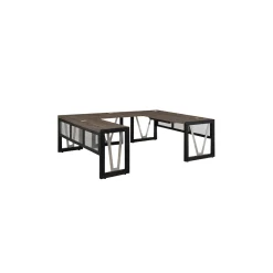 District U-Desk with Reversible Bridge - 72"W